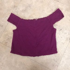 Off the shoulder crop too